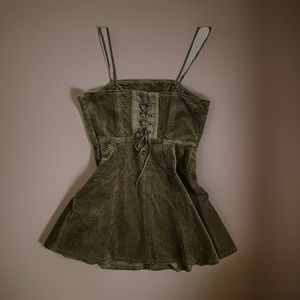 Urban Outfitters Spaghetti Strap olive green jumper